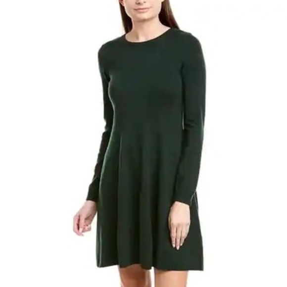NWT Vince Camuto Bow Back Green Fit & Flare Sweater Dress Size Small - Picture 5 of 12